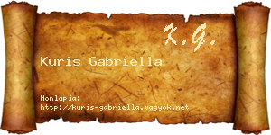 Kuris Gabriella névjegykártya
